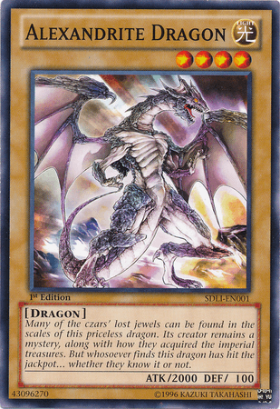 1st Edition, Common, Dragon, Light, Normal Monster, Structure Deck: Realm of Light Alexandrite Dragon [SDLI-EN001] Common - Trading Card World