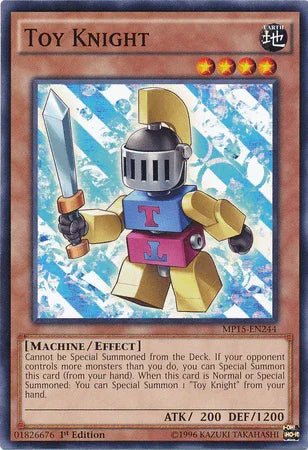 1st Edition, 2015 Mega-Tins Mega Pack, Common, Earth, Effect Monster, Machine Toy Knight [MP15-EN244] Common - Trading Card World