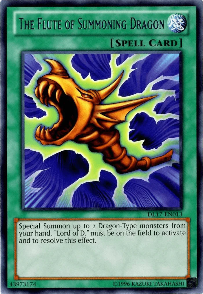 Duelist League Promo, Normal Spell, Rare, Spell, Unlimited The Flute of Summoning Dragon (Blue) [DL17-EN013] Rare - Trading Card World