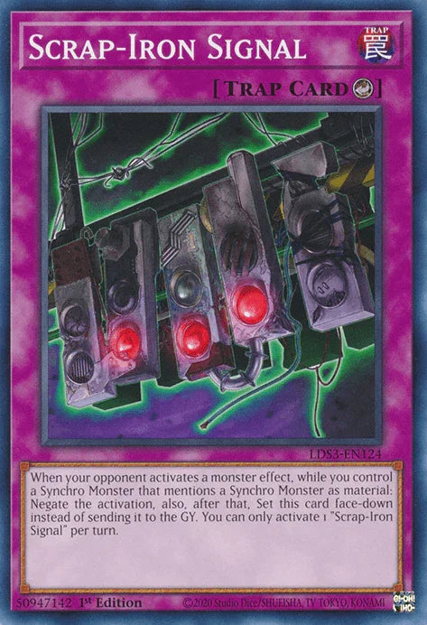 1st Edition, Common, Counter Trap, Legendary Duelists: Season 3, Trap Scrap-Iron Signal [LDS3-EN124] Common - Trading Card World