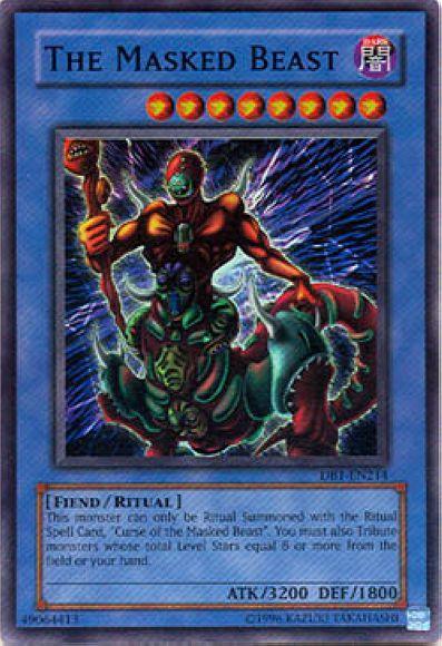 Dark, Dark Beginning 1, Fiend, Ritual Monster, Super Rare, Unlimited The Masked Beast [DB1-EN214] Super Rare - Trading Card World