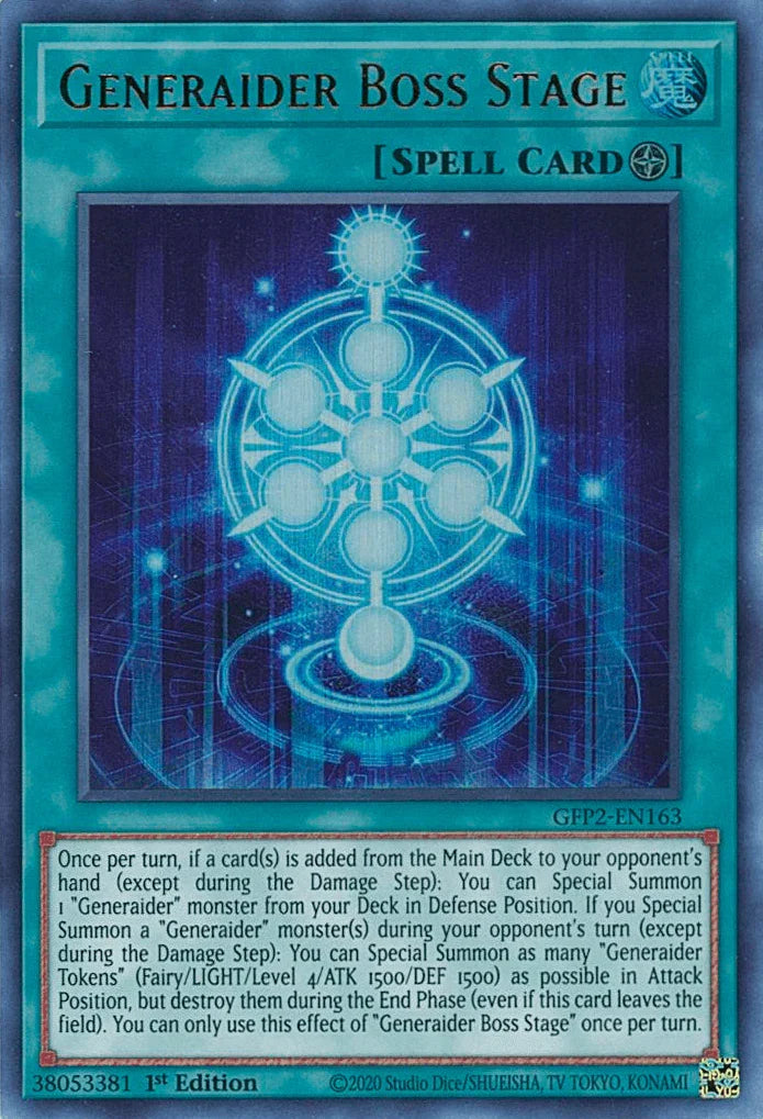 1st Edition, Field Spell, Ghosts From the Past: The 2nd Haunting, Spell, Ultra Rare Generaider Boss Stage [GFP2-EN163] Ultra Rare - Trading Card World