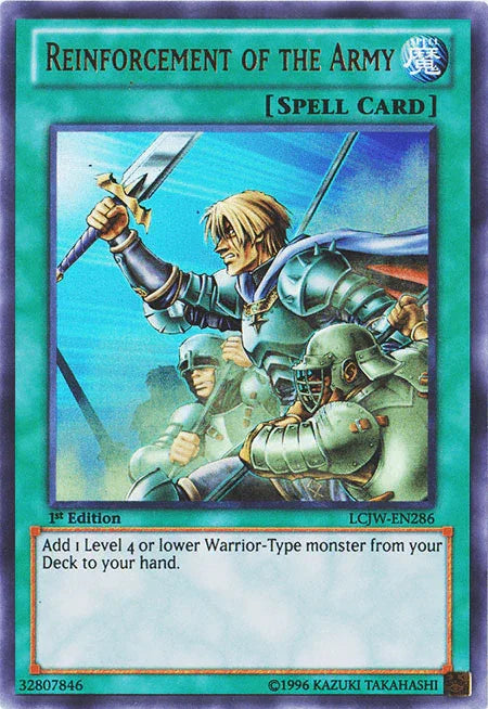 1st Edition, Legendary Collection 4: Joey's World, Normal Spell, Spell, Ultra Rare Reinforcement of the Army [LCJW-EN286] Ultra Rare - Trading Card World