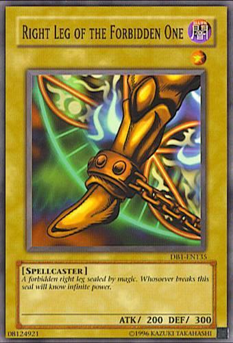 Common, Dark, Dark Beginning 1, Normal Monster, Spellcaster, Unlimited Right Leg of the Forbidden One [DB1-EN135] Common - Trading Card World