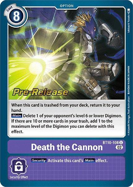 BT10-108, Option, Purple, Uncommon, Xros Encounter Pre-Release Cards Death the Cannon [BT10-108] [Xros Encounter Pre-Release Cards] - Trading Card World