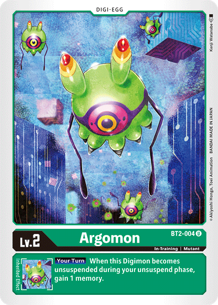 BT2-004, Digi-Egg, Green, In-Training, Mutant, Release Special Booster Ver.1.5, Uncommon Argomon [BT2-004] [Release Special Booster Ver.1.5] - Trading Card World