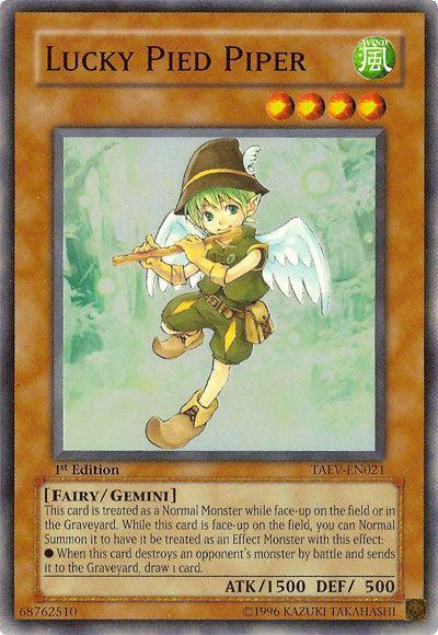1st Edition, Fairy, Gemini Monster, Super Rare, Tactical Evolution, Unlimited, Wind Lucky Pied Piper [TAEV-EN021] Super Rare - Trading Card World