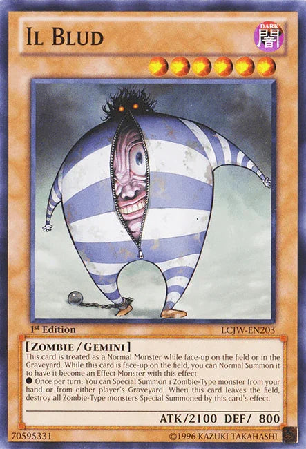 1st Edition, Common, Dark, Gemini Monster, Legendary Collection 4: Joey's World, Zombie Il Blud [LCJW-EN203] Common - Trading Card World
