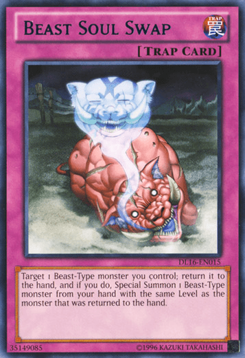 Duelist League Promo, Normal Trap, Rare, Trap, Unlimited Beast Soul Swap (Blue) [DL16-EN015] Rare - Trading Card World
