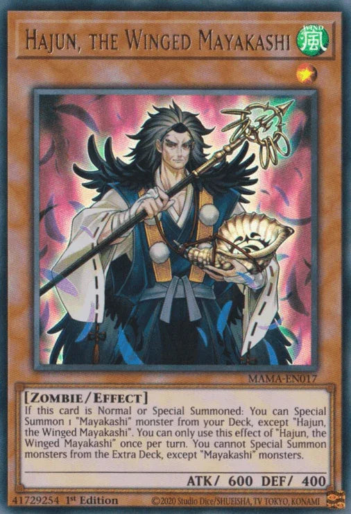 1st Edition, Effect Monster, Magnificent Mavens, Ultra Rare, Wind, Zombie Hajun, the Winged Mayakashi [MAMA-EN017] Ultra Rare - Trading Card World
