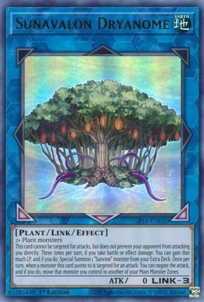 1st Edition, Earth, Ghosts from the Past, Link/Effect Monster, Plant, Ultra Rare Sunavalon Dryanome [GFTP-EN020] Ultra Rare - Trading Card World