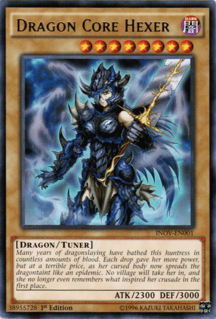 1st Edition, Dark, Dragon, Invasion: Vengeance, Rare, Tuner Monster, Unlimited Dragon Core Hexer [INOV-EN001] Rare - Trading Card World