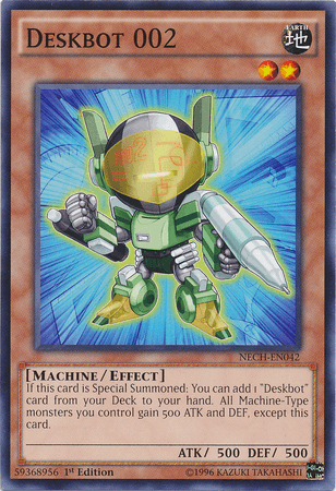 1st Edition, Common, Earth, Effect Monster, Machine, The New Challengers, Unlimited Deskbot 002 [NECH-EN042] Common - Trading Card World