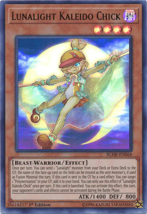 1st Edition, Battles of Legend: Hero's Revenge, Beast-Warrior, Dark, Effect Monster, Ultra Rare Lunalight Kaleido Chick [BLHR-EN068] Ultra Rare - Trading Card World