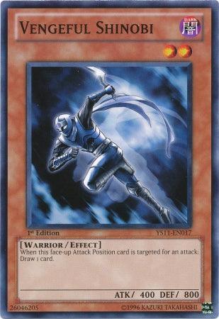 1st Edition, Common, Dark, Effect Monster, Starter Deck: Dawn of the Xyz, Warrior Vengeful Shinobi [YS11-EN017] Common - Trading Card World