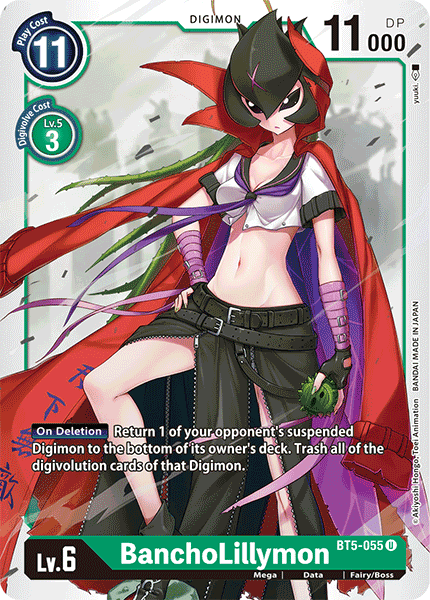 Battle of Omni, BT5-055, Data, Digimon, Fairy/Boss, Green, Mega, Uncommon BanchoLillymon [BT5-055] [Battle of Omni] - Trading Card World