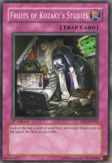 1st Edition, Common, Normal Trap, Rise of Destiny, Trap, Unlimited Fruits of Kozaky's Studies [RDS-EN053] Common - Trading Card World