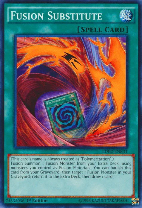 1st Edition, Common, Legendary Decks II, Normal Spell, Spell, Unlimited Fusion Substitute [LDK2-ENK31] Common - Trading Card World