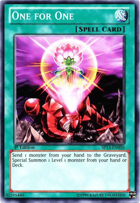 1st Edition, Common, Normal Spell, Spell, Star Pack 2013, Unlimited One for One [SP13-EN050] Common - Trading Card World