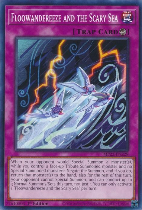 1st Edition, 2022 Tin of the Pharaoh's Gods, Common, Counter Trap, Trap Floowandereeze and the Scary Sea [MP22-EN228] Common - Trading Card World
