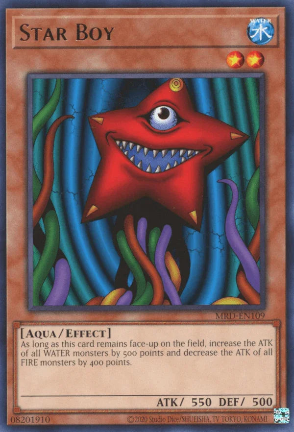 Aqua, Effect Monster, Metal Raiders, Rare, Unlimited, Water Star Boy [MRD-EN109] Rare - Trading Card World