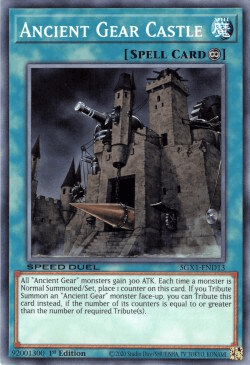 1st Edition, Common, Continuous Spell, Speed Duel GX: Duel Academy Box, Spell Ancient Gear Castle [SGX1-END13] Common - Trading Card World
