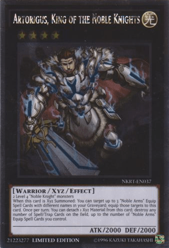 Light, Limited, Noble Knights of the Round Table Box Set, Platinum Rare, Warrior, Xyz/Effect Monster Artorigus, King of the Noble Knights [NKRT-EN037] Platinum Rare - Trading Card World