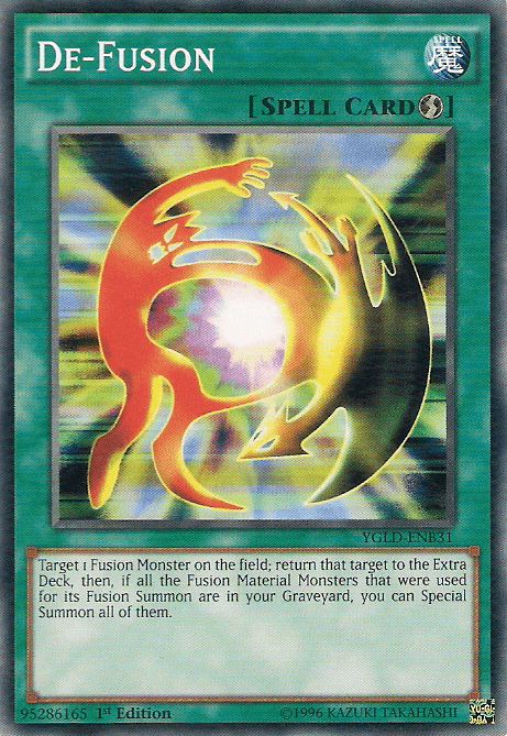 1st Edition, Common, King of Games: Yugi's Legendary Decks, Quick Play Spell, Spell, Unlimited De-Fusion [YGLD-ENB31] Common - Trading Card World