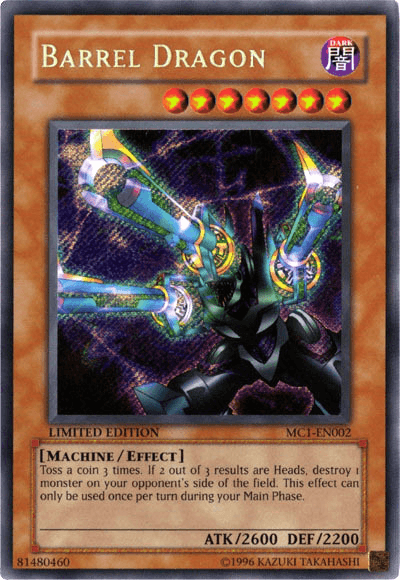 Dark, Effect Monster, Limited, Machine, Master Collection Volume 1, Secret Rare Barrel Dragon [MC1-EN002] Secret Rare - Trading Card World