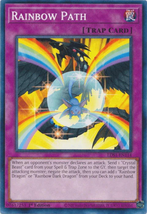 1st Edition, Common, Legendary Duelists: Season 1, Normal Trap, Trap Rainbow Path [LDS1-EN114] Common - Trading Card World