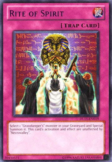 Duelist League Promo, Normal Trap, Rare, Trap, Unlimited Rite of Spirit (Blue) [DL11-EN019] Rare - Trading Card World