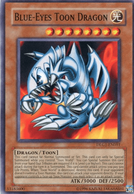 Common, Dark Legends, Dragon, Light, Toon/Effect Monster, Unlimited Blue-Eyes Toon Dragon [DLG1-EN051] Common - Trading Card World