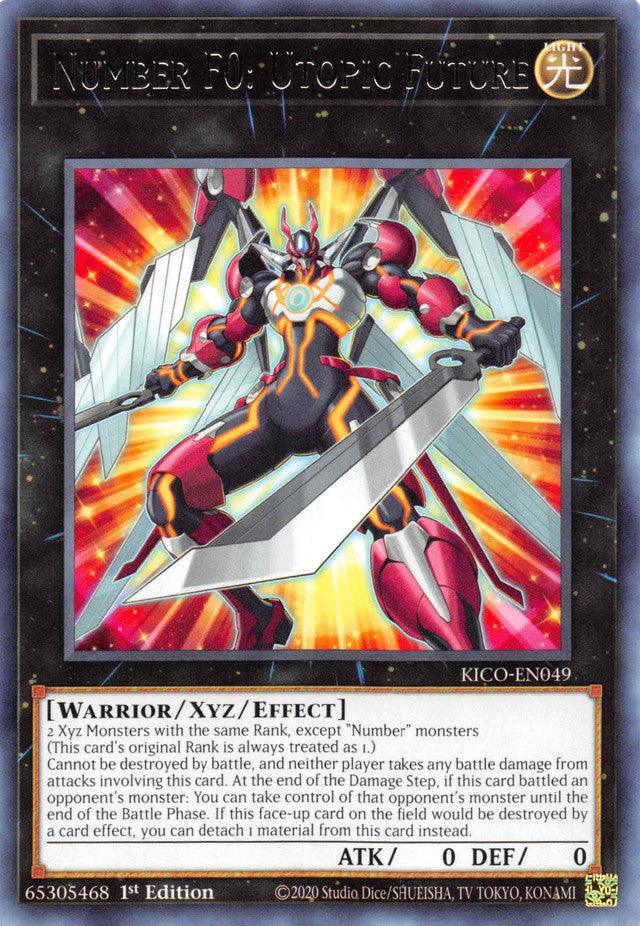 1st Edition, King's Court, Light, Rare, Warrior, Xyz/Effect monster Number F0: Utopic Future [KICO-EN049] Rare - Trading Card World
