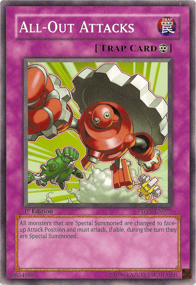1st Edition, Common, Continuous Trap, Phantom Darkness, Trap, Unlimited All-Out Attacks [PTDN-EN075] Common - Trading Card World