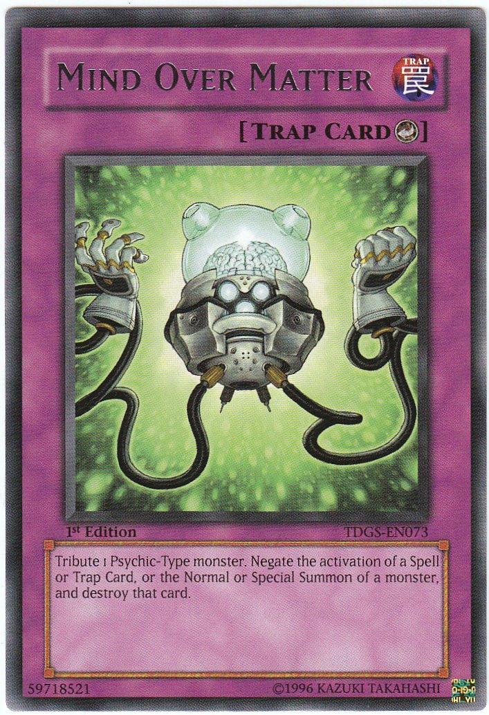 1st Edition, Counter Trap, Rare, The Duelist Genesis, Trap, Unlimited Mind Over Matter [TDGS-EN073] Rare - Trading Card World