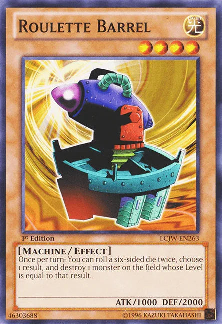 1st Edition, Common, Effect Monster, Legendary Collection 4: Joey's World, Light, Machine Roulette Barrel [LCJW-EN263] Common - Trading Card World