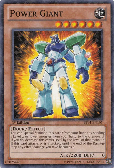 1st Edition, Battle Pack: Epic Dawn, Earth, Effect Monster, Rock, Starfoil Rare, Unlimited Power Giant [BP01-EN161] Starfoil Rare - Trading Card World