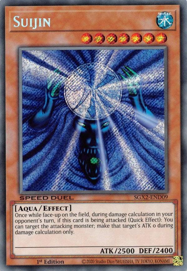 1st Edition, Aqua, Effect Monster, Secret Rare, Speed Duel GX: Midterm Paradox, Water Suijin [SGX2-END09] Secret Rare - Trading Card World