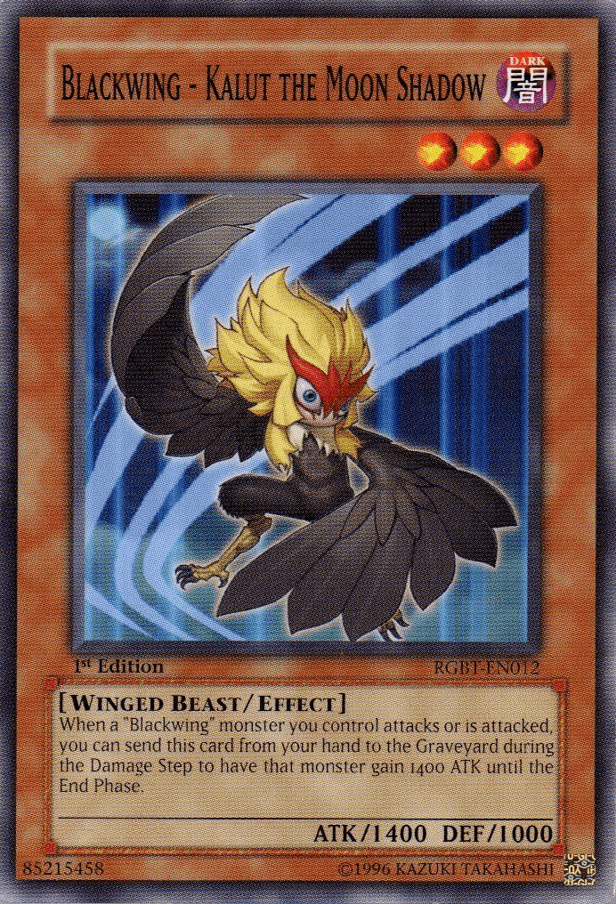 1st Edition, Common, Dark, Effect Monster, Raging Battle, Unlimited, Winged Beast Blackwing - Kalut the Moon Shadow [RGBT-EN012] Common - Trading Card World