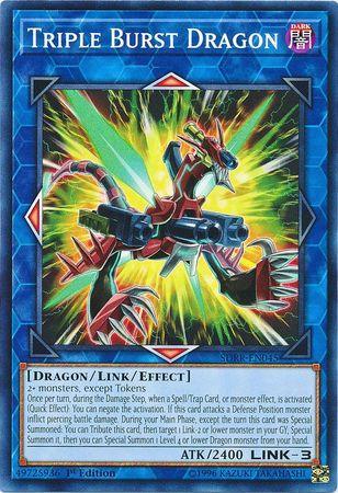 1st Edition, Common, Dark, Dragon, Link/Effect Monster, Structure Deck: Rokket Revolt Triple Burst Dragon [SDRR-EN045] Common - Trading Card World