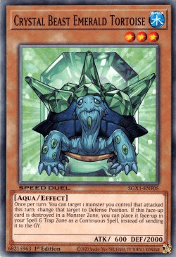 1st Edition, Aqua, Common, Effect Monster, Speed Duel GX: Duel Academy Box, Water Crystal Beast Emerald Tortoise [SGX1-ENF05] Common - Trading Card World