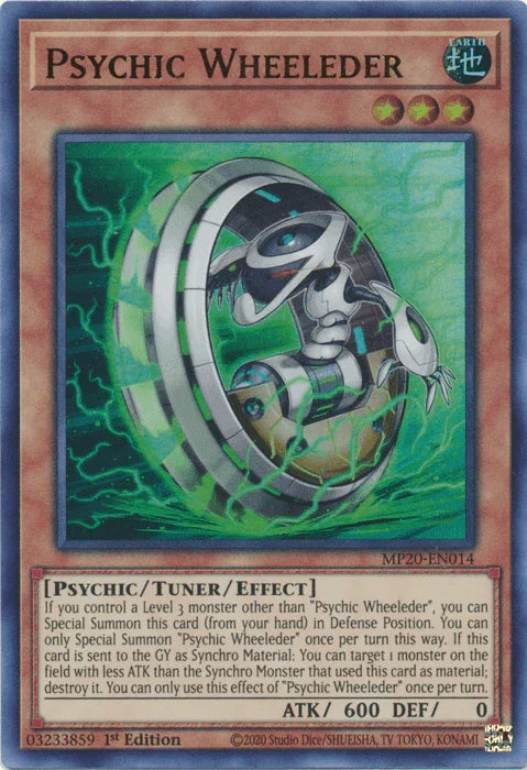 1st Edition, 2020 Tin of Lost Memories, Earth, Psychic, Tuner/Effect Monster, Ultra Rare Psychic Wheeleder [MP20-EN014] Ultra Rare - Trading Card World