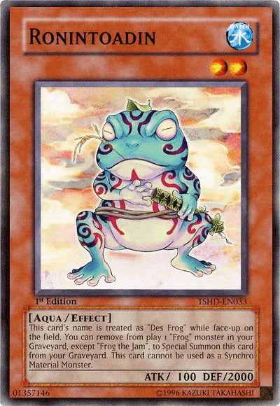 1st Edition, Aqua, Common, Effect Monster, The Shining Darkness, Unlimited, Water Ronintoadin [TSHD-EN033] Common - Trading Card World