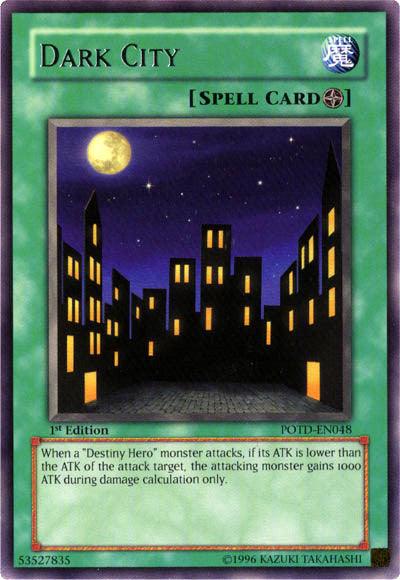 1st Edition, Field Spell, Power of the Duelist, Rare, Spell, Unlimited Dark City [POTD-EN048] Rare - Trading Card World