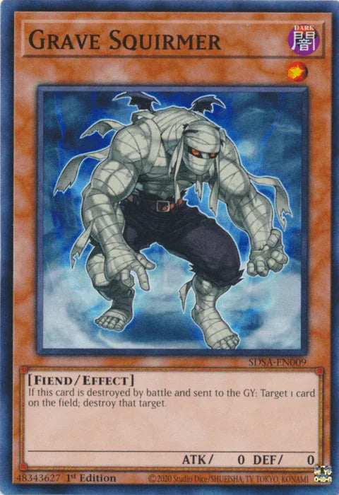 1st Edition, Common, Dark, Effect Monster, Fiend, Structure Deck: Sacred Beasts Grave Squirmer [SDSA-EN009] Common - Trading Card World