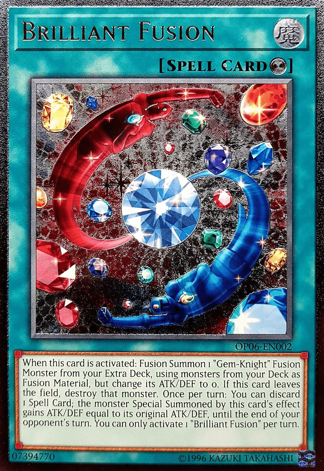 Continuous Spell, OTS Tournament Pack 6, Spell, Ultimate Rare, Unlimited Brilliant Fusion [OP06-EN002] Ultimate Rare - Trading Card World