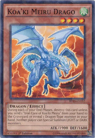 1st Edition, Battle Pack 3: Monster League, Dragon, Effect Monster, Shatterfoil Rare, Wind Koa'ki Meiru Drago [BP03-EN057] Shatterfoil Rare - Trading Card World