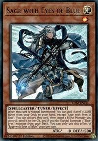 1st Edition, Legendary Duelists: Season 2, Light, Spellcaster, Tuner/Effect Monster, Ultra Rare Sage with Eyes of Blue [LDS2-EN011] Ultra Rare - Trading Card World