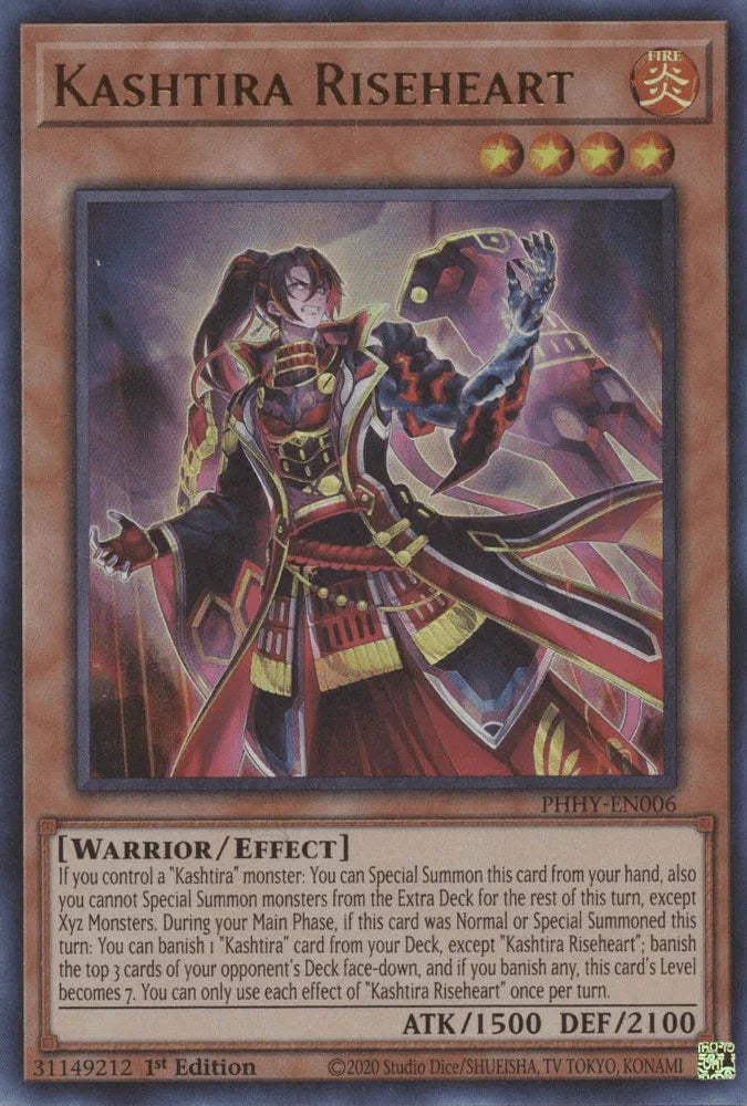 1st Edition, Effect Monster, Fire, Photon Hypernova, Ultra Rare, Warrior Kashtira Riseheart [PHHY-EN006] Ultra Rare - Trading Card World