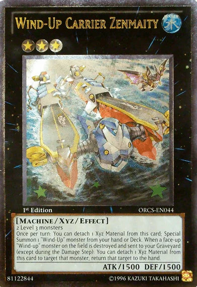 1st Edition, Machine, Order of Chaos, Ultimate Rare, Unlimited, Water, Xyz/Effect Monster Wind-Up Carrier Zenmaity [ORCS-EN044] Ultimate Rare - Trading Card World
